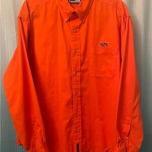 Bright Orange Oklahoma State University Men's Dress Shirt
